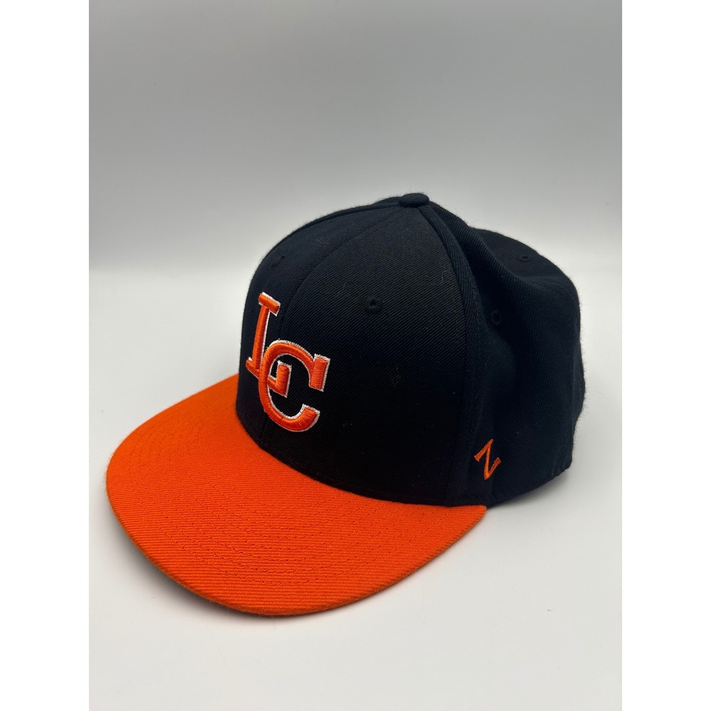 Zephyr LC Tigers Fitted Hat Size 7 5/8 Black Orange Flat Brim Baseball Cap B1091